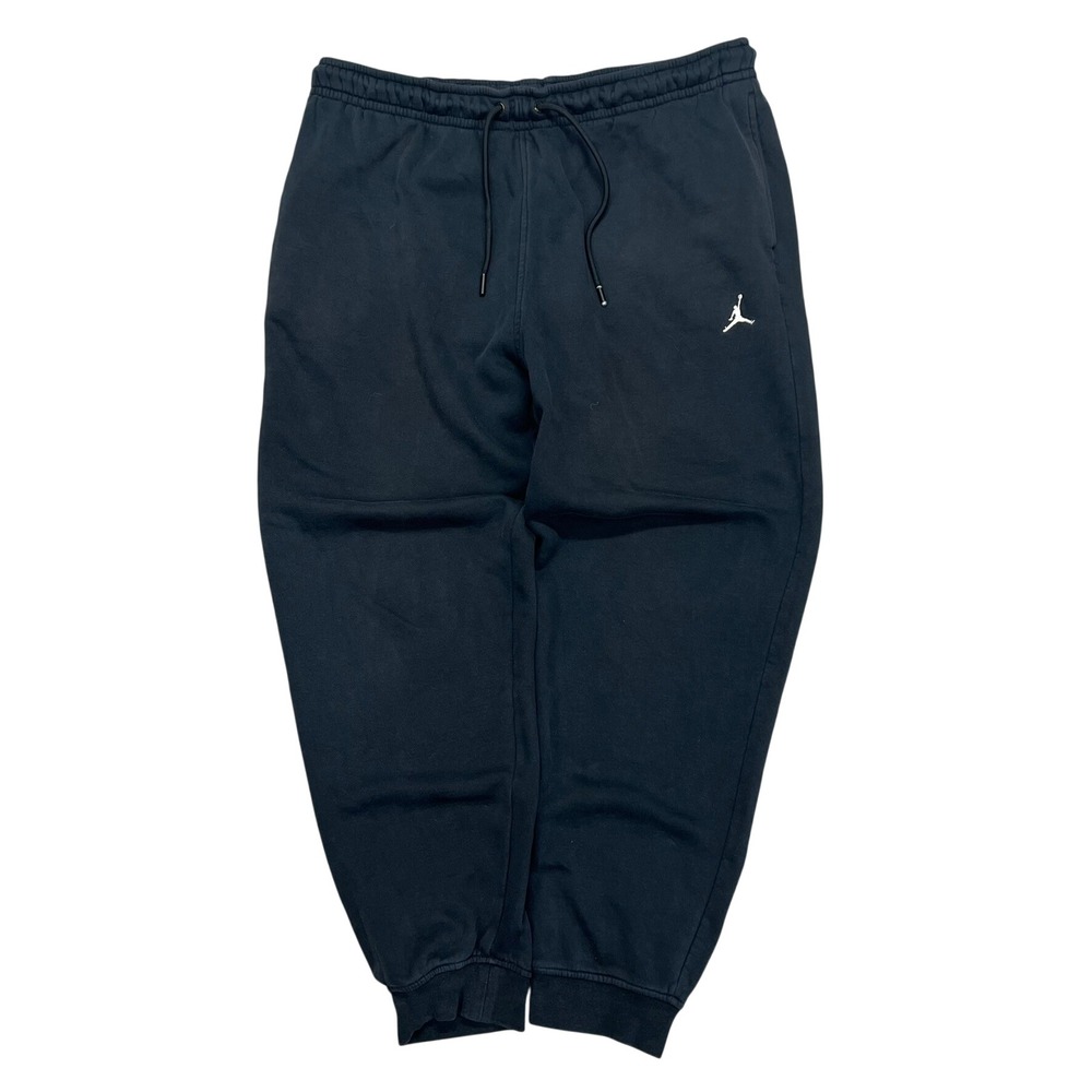 Jordan Mens XL Black Essential Fleece Joggers Jumpman Sweatpants Tapered